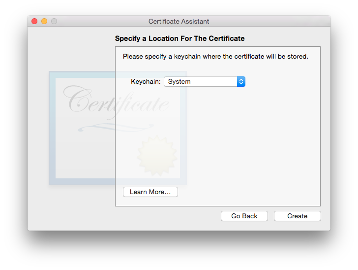 Certificate Keychain